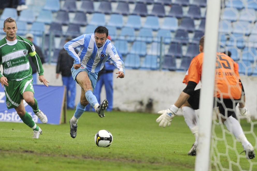 Samuel Slovák v ligovom súboji Slovan - Prešov v roku 2008.