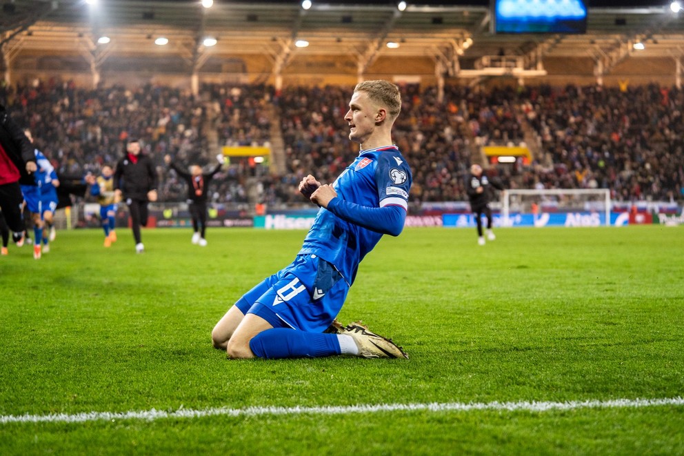 Na snímke hráč Slovenska Tomáš Bobček (8) 