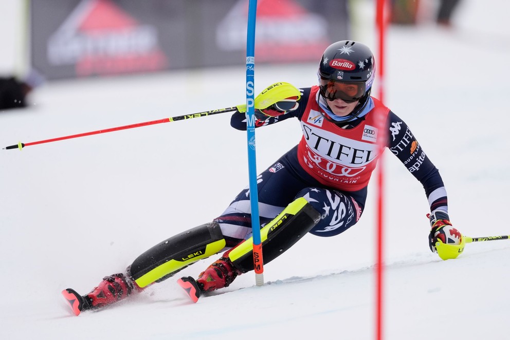 Mikaela Shiffrinová počas slalomu v Copper Mountain.