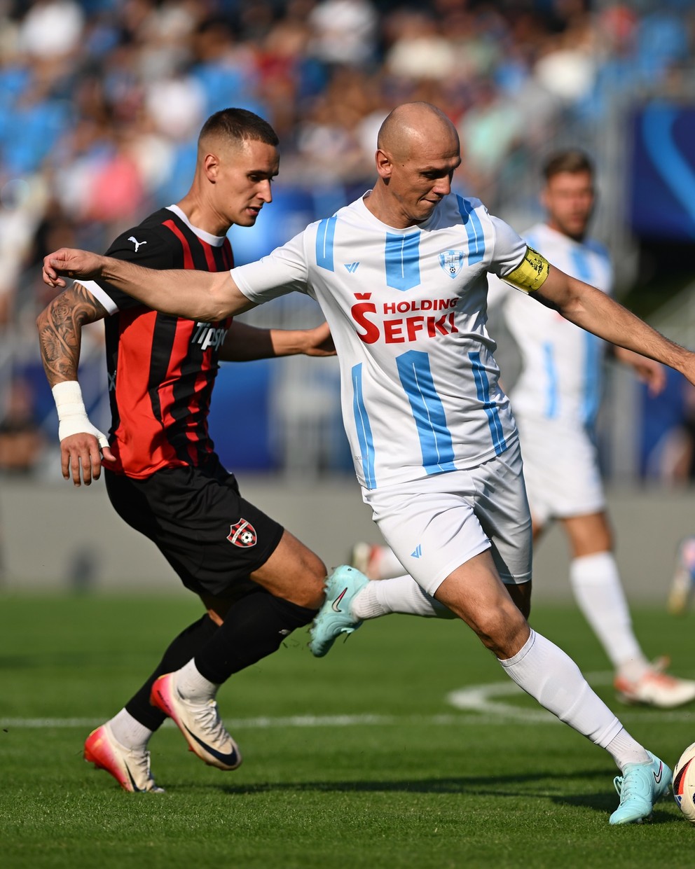 Kapitán AC Nitra Martin Tóth v pohárovom zápase proti Trnave.