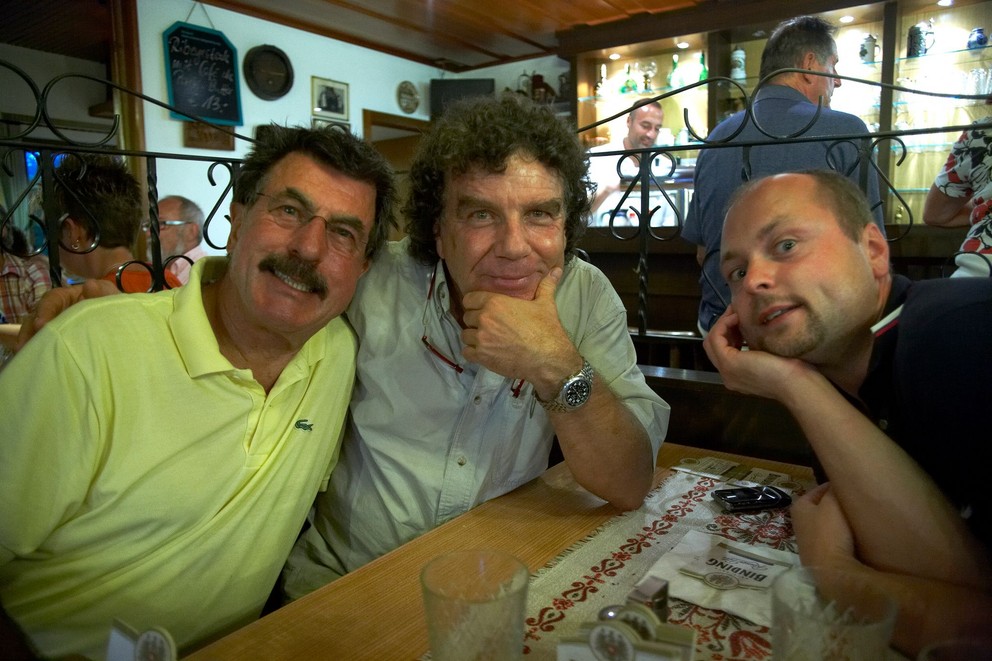 Martin Trenkler a ďalší fotografi F1 Rainer Schlegelmilch (vľavo) a Paul-Henri Cahier v roku 2010.