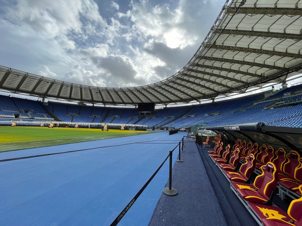 Fotka zo štadiónu Stadio Olimpico v Ríme.