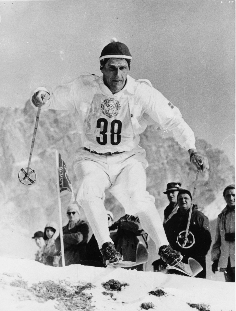 Sixten Jernberg na ZOH 1956 v Cortine v behu na 50 km.