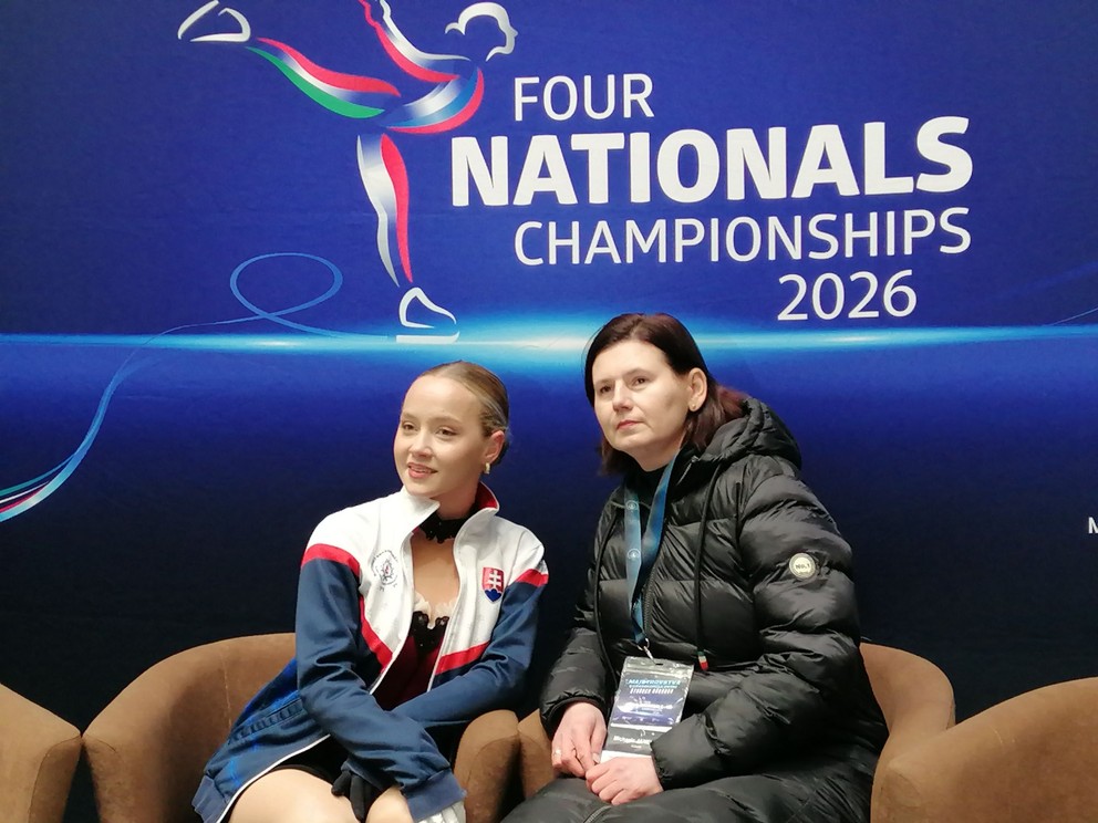 Terézia Pócsová vo voľnej jazde na majstrovstvách štyroch krajín v Prešove.