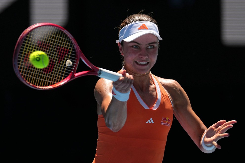 Iva Jovičová vo štvrťfinále Australian Open 2026. 