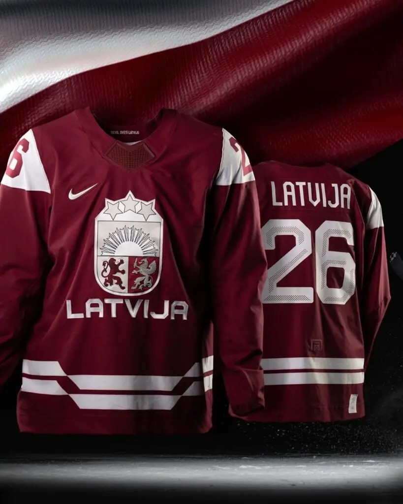 Dresy Lotyšska na ZOH 2026 v Miláne.