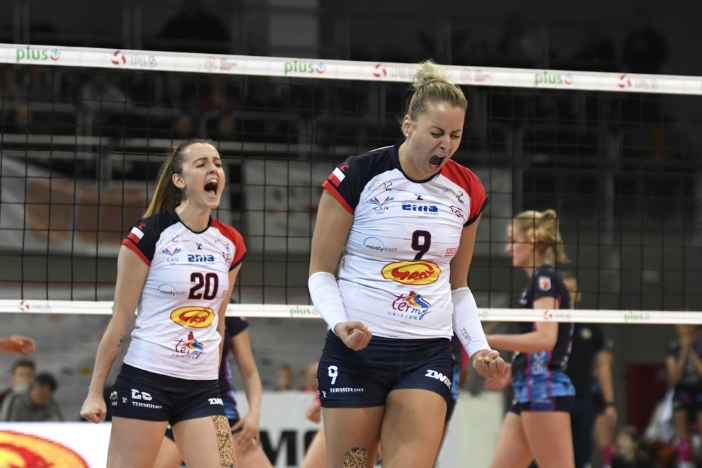 Jaroslava Pencová v drese poľského tímu Grot Budowlani Łódź.