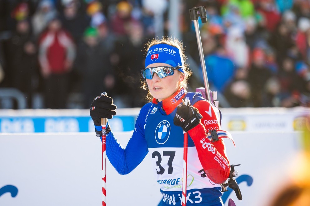 Na snímke je slovenská biatlonistka Zuzana Remeňová.
