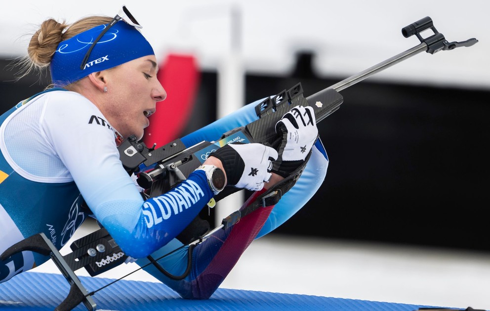 Anastasia Kuzminová netrafila na strelnici jeden terč.