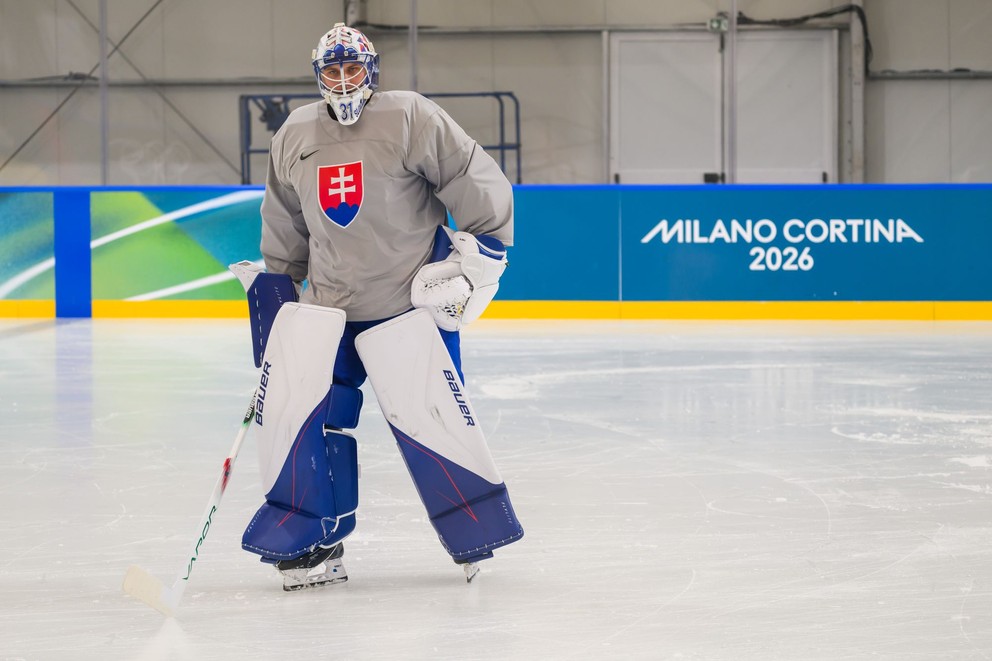 Samuel Hlavaj počas tréningu v Miláne.