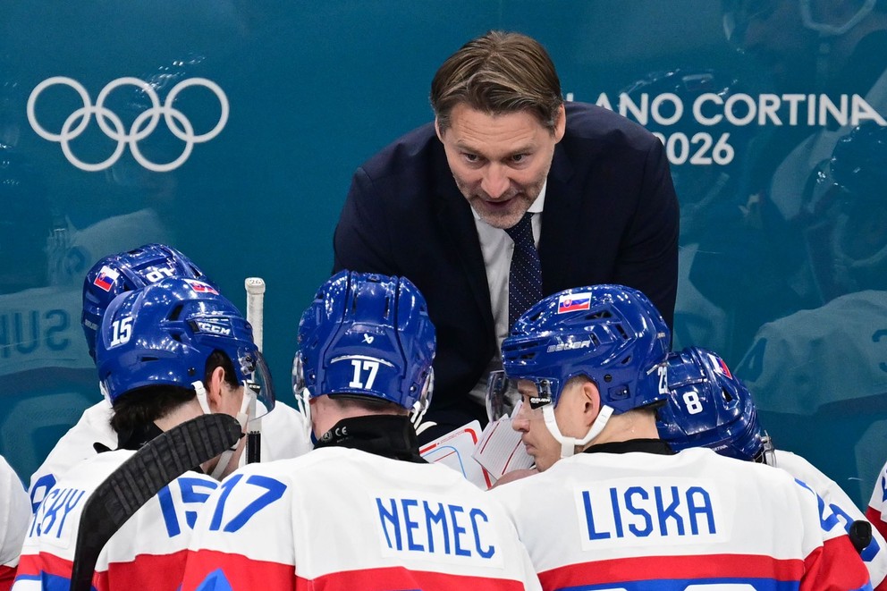 Tréner slovenského hokejového tímu Vladimír Országh na ZOH 2026.
