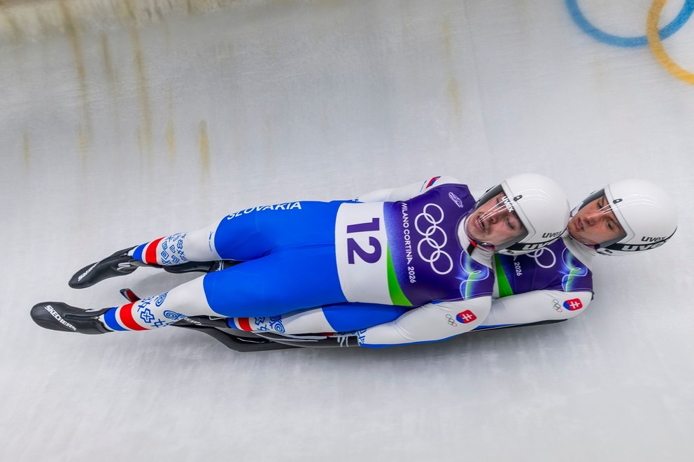 Slovenskí reprezentanti v sánkovaní Christián Bosman a Bruno Mick