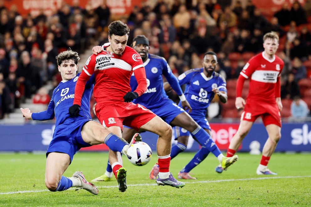 Slovenský futbalista David Strelec v drese FC Middlesbrough.