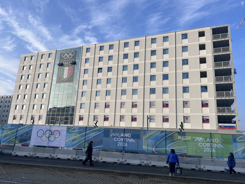 Budova, v ktorej sú ubytovaní slovenskí olympionici