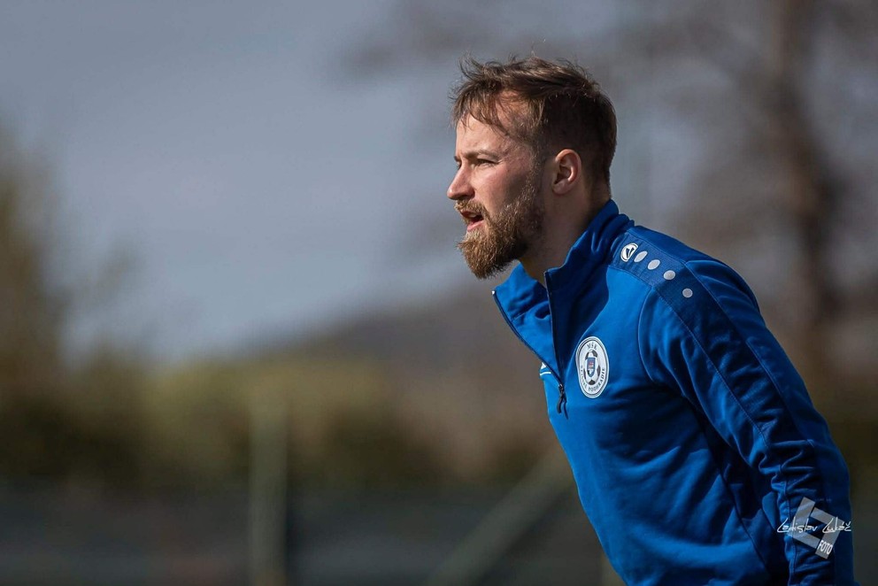 Tréner MŠK Spišské Podhradie Tomáš Komara.