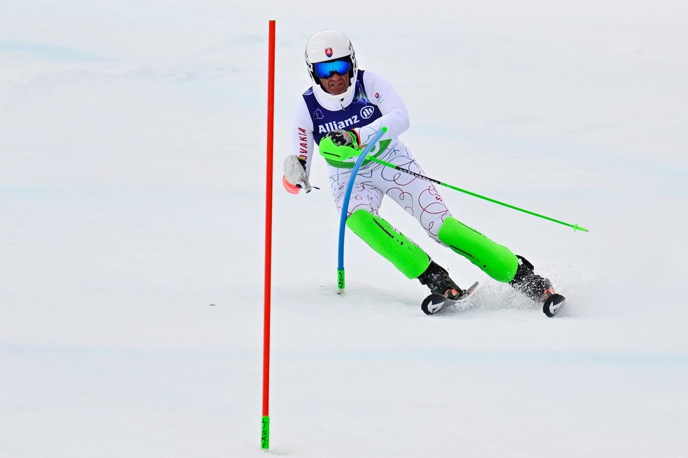 Na snímke slovenský paraalpský lyžiar Martin Čupka na trati pretekov v alpskej kombinácii - v slalome mužov na XIV. zimných paralympijských hrách v Cortine d'Ampezzo.