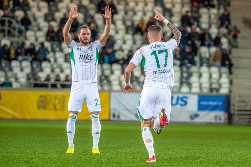 Taraduda oslavuje gól Prešova na 1:2.