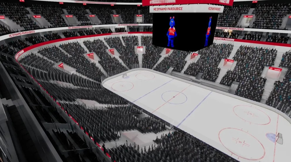 Vizuálny návrh novej arény v Pardubiciach. 