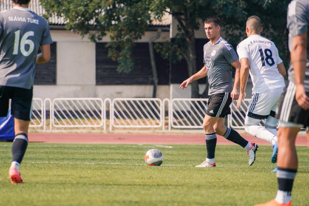 Ľubomír Korijkov v drese Slávia TU Košice.