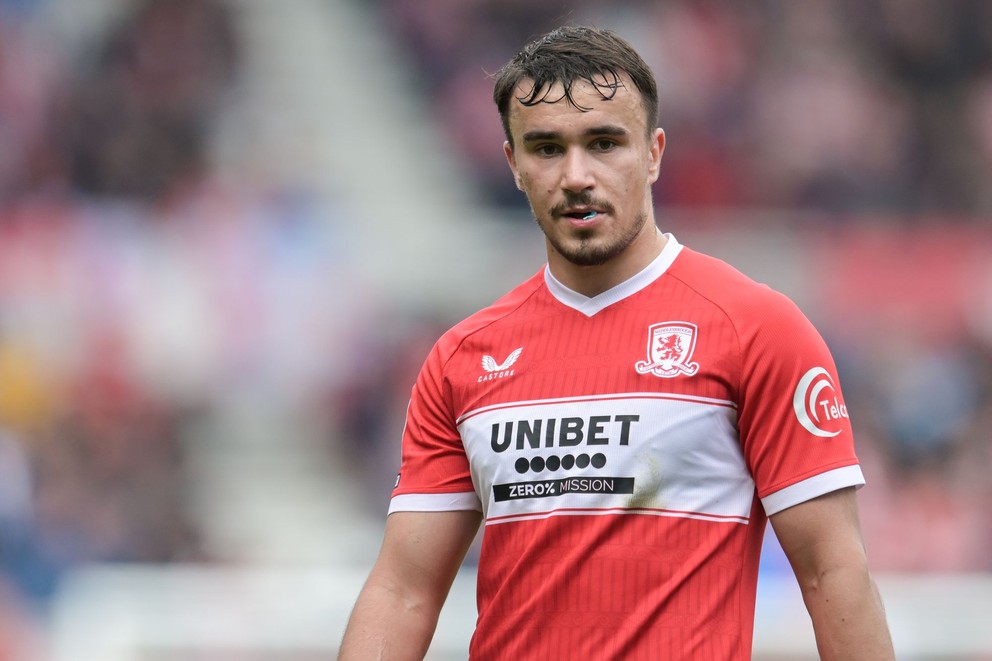 David Strelec v drese Middlesbrough.