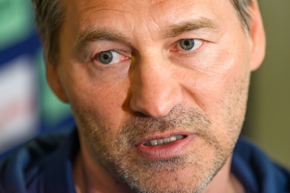 Na snímke tréner hokejovej reprezentácie SR Vladimír Országh.