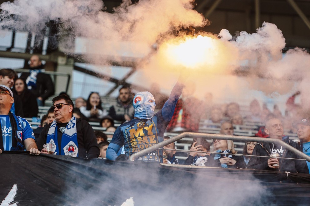 Momentka zo zápasu Slovan Bratislava - Spartak Trnava.