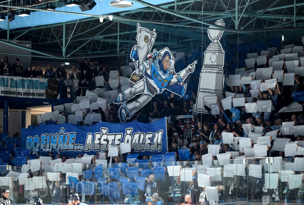 Fanúšikovia Nitry v prvom zápase finále play-off Tipsport ligy.