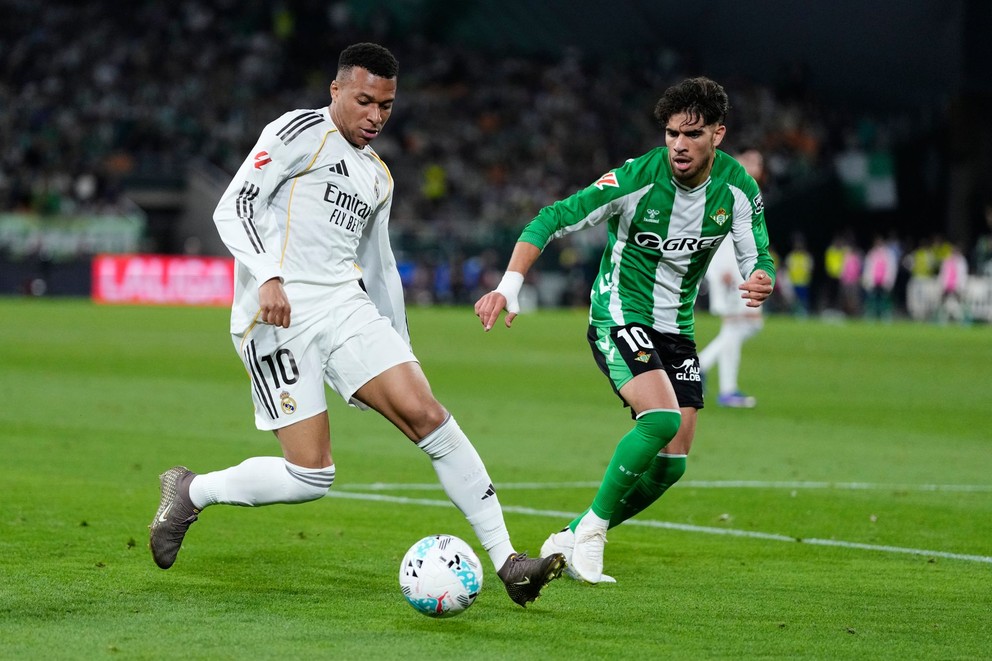 Kylian Mbappe v zápase Betis - Real