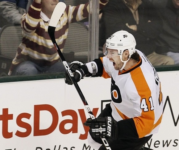 Andrej Meszároš v drese Philadelphie Flyers.
