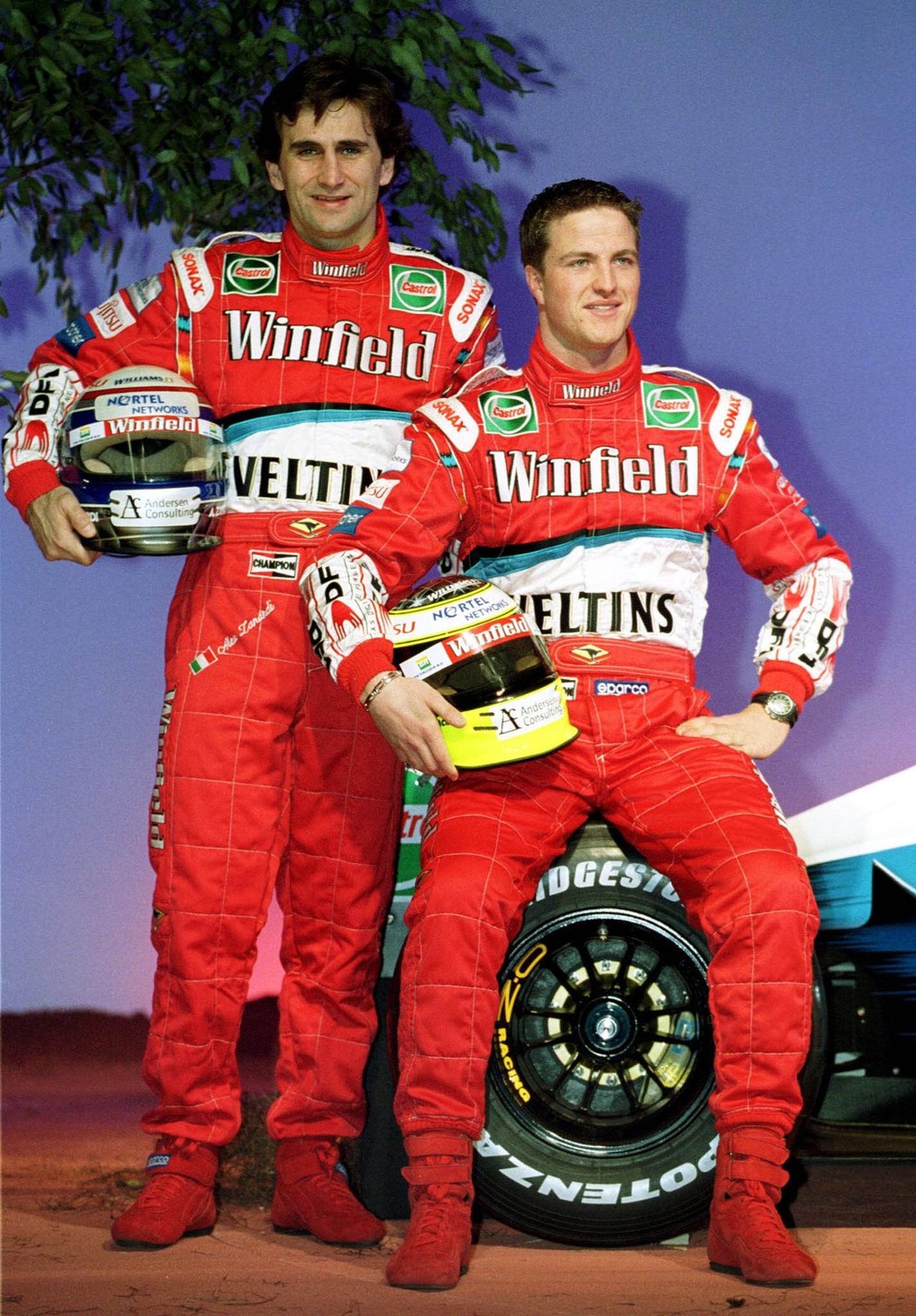 Alex Zanardi (vľavo) bol tímovým kolegom Ralfa Schumachera v tíme Williams.