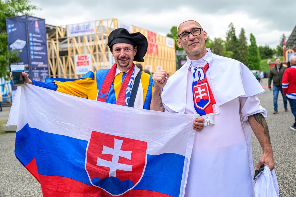 Slovenskí fanúšikovia na MS v hokeji.