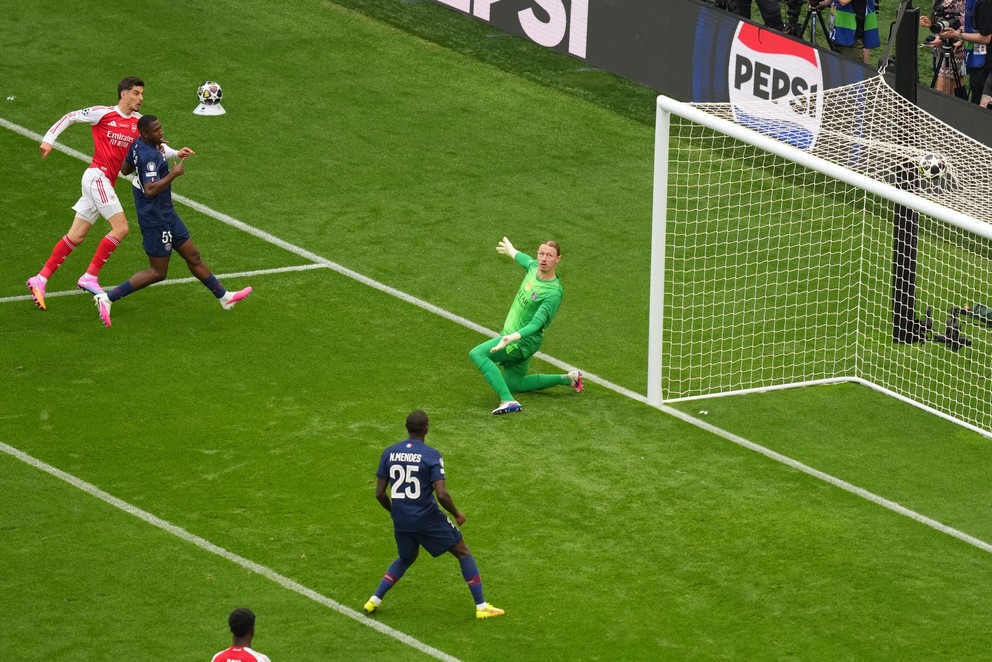 Havertz otvára skóre vo finále Ligy majstrov.