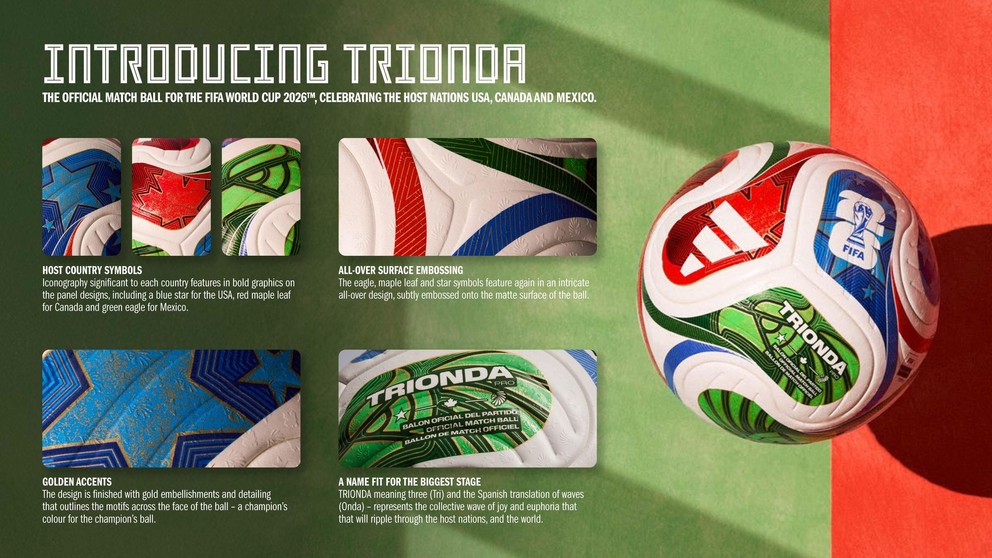 Adidas Trionda - oficiálna lopta MS vo futbale 2026.