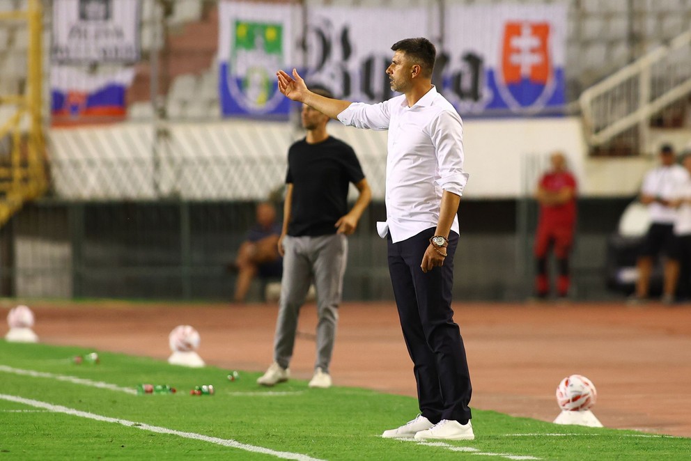 Na snímke hlavný tréner Žiliny Pavol Staňo počas prvého zápasu 1. predkola Európskej ligy (EL) medzi HNK Hajduk Split - MŠK Žilina v Splite.