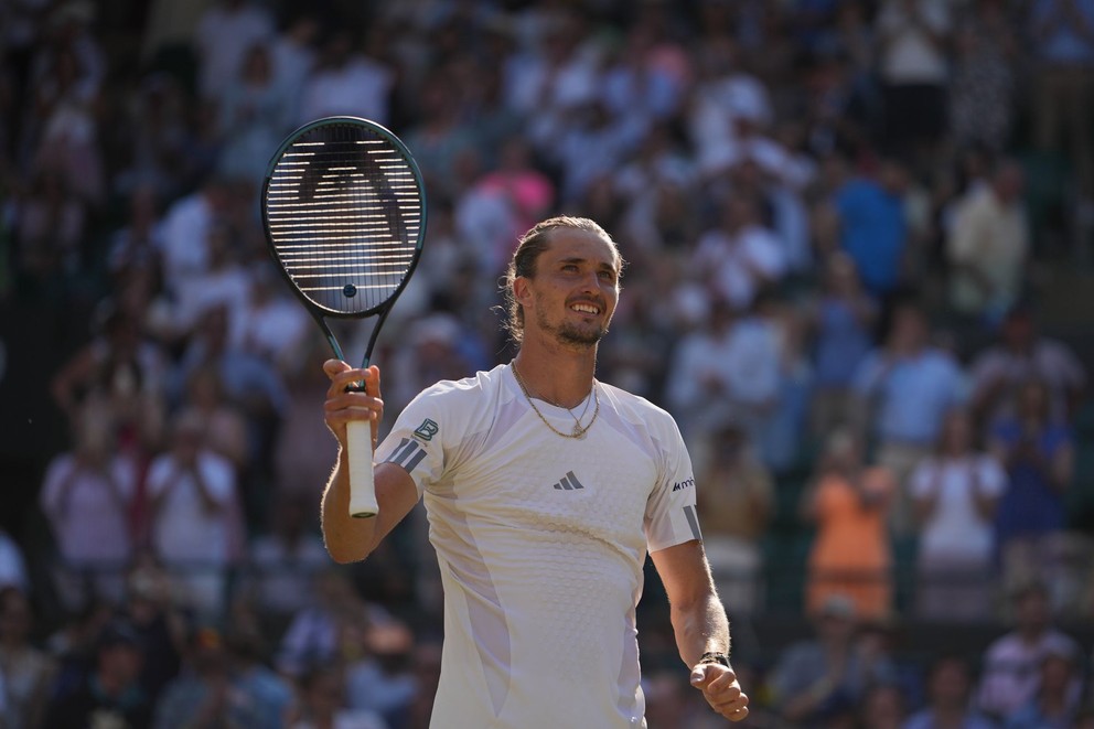 Nemecký tenista Alexander Zverev počas Wimbledonu 2026.