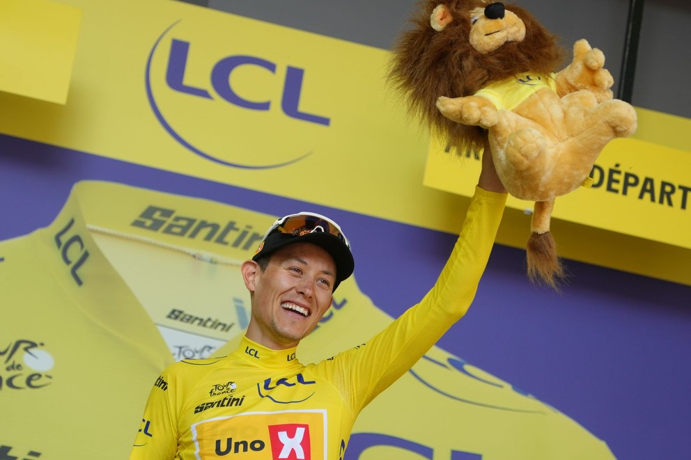 Torstein Traeen sa raduje zo zisku žltého dresu na Tour de France 2026.