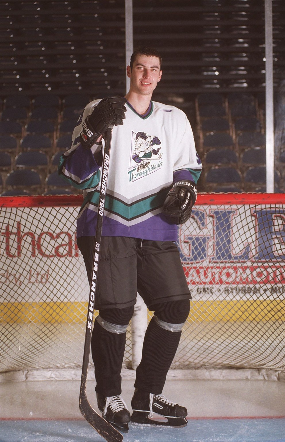 Zdeno Chára počas pôsobenia v tíme Kentucky Thoroughblades v AHL. 