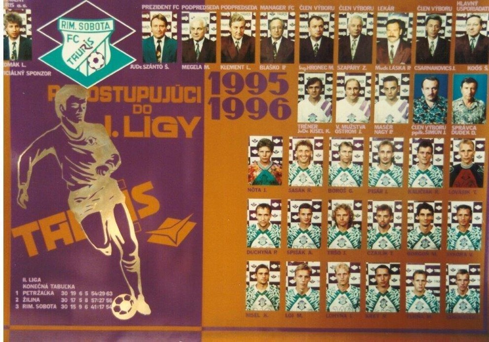 Mužstvo Rimavskej Soboty, ktoré postúpilo do 1. ligy.