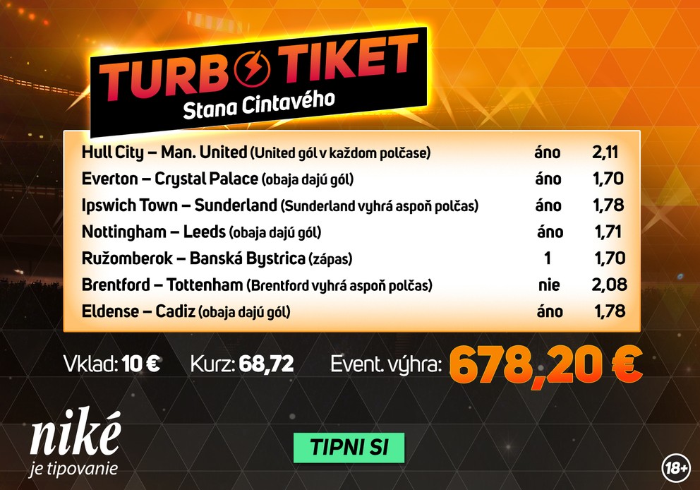 Turbo tiket Stana Cintavého.