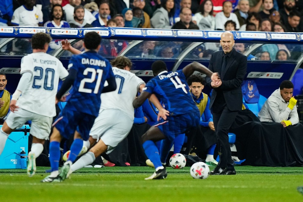 Zinedine Zidane V zápase Francúzska s Talianskom