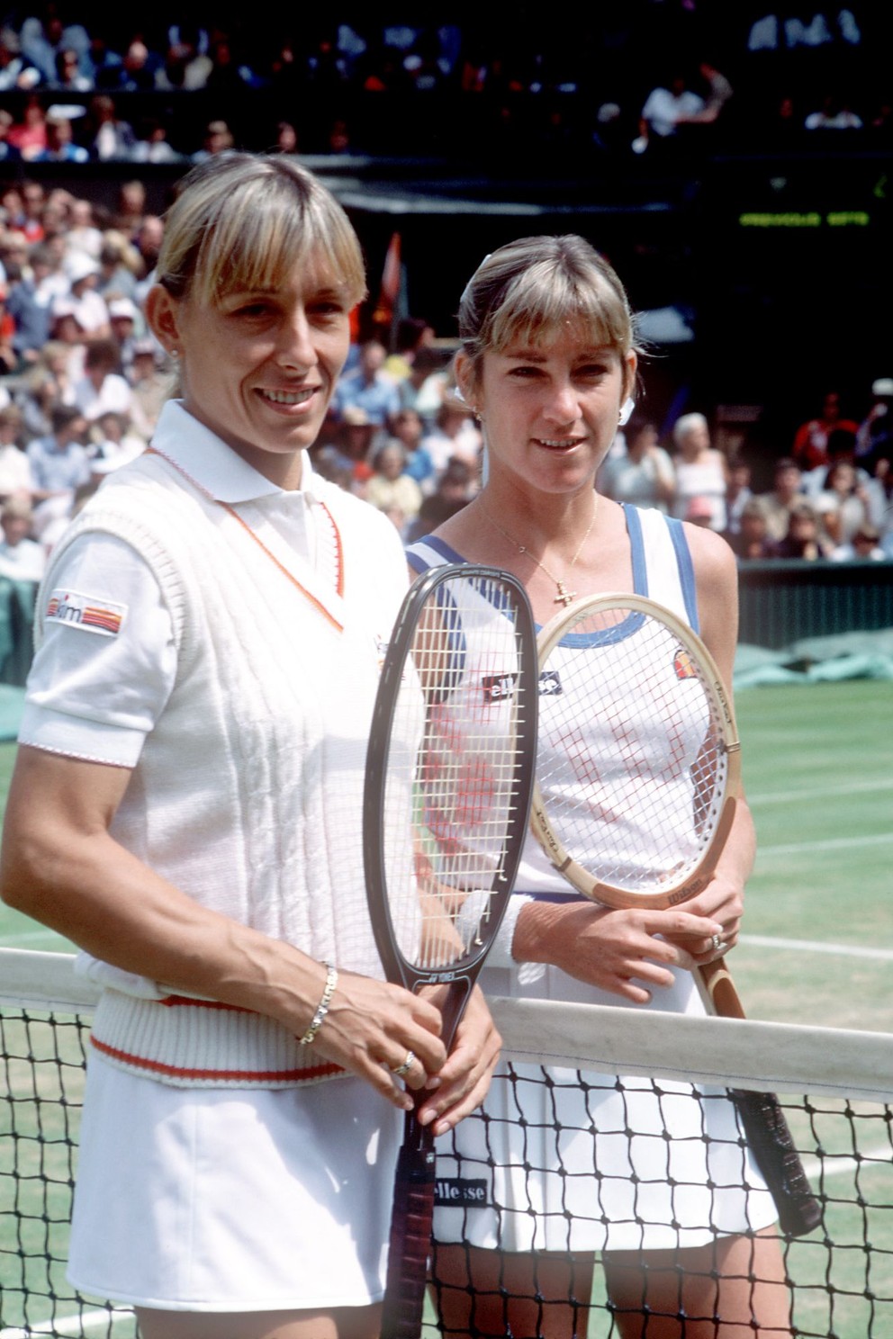 Martina Navrátilová a Chris Evertová v roku 1982.