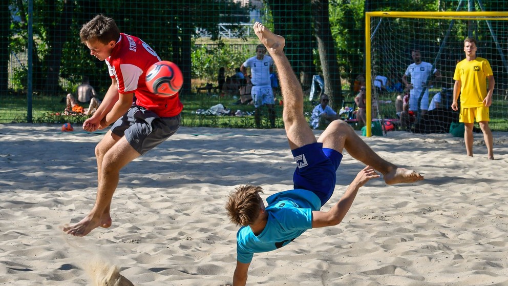 Futbal - Slovenská liga v plážovom futbale 8..7.2023 v areáli mestkého kúpaliska v Nitre  Foto Ján Súkup - Štartfoto