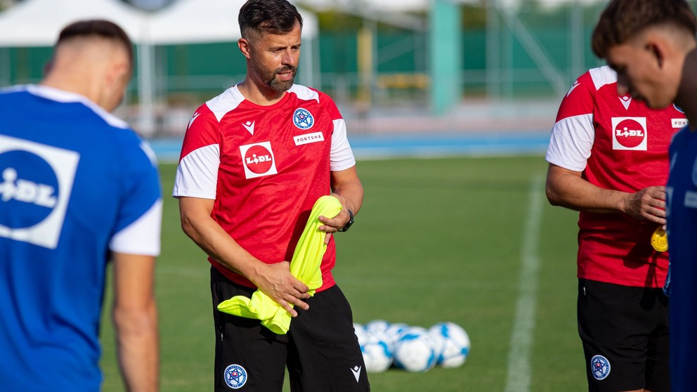 Tibor Goljan na tréningu reprezentácie do 21 rokov v Šamoríne (1.9.2024)