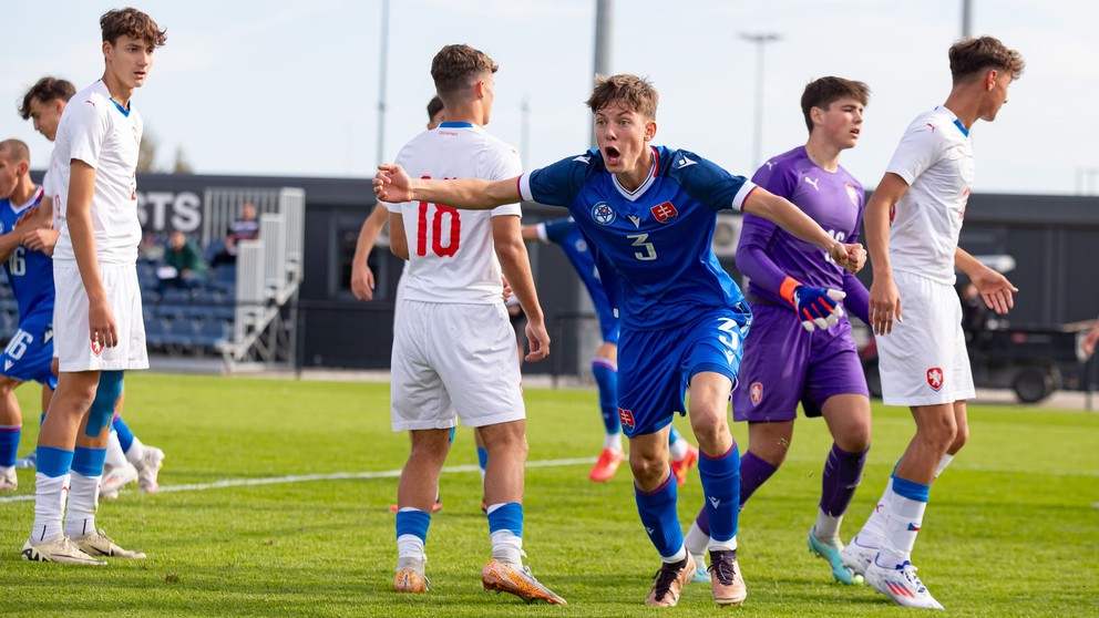 Tomáš Zemko sa teší po strelení jediného gólu zápasu Slovensko 16 – Česko 16 v Dunajskej Strede (1.10.2024)