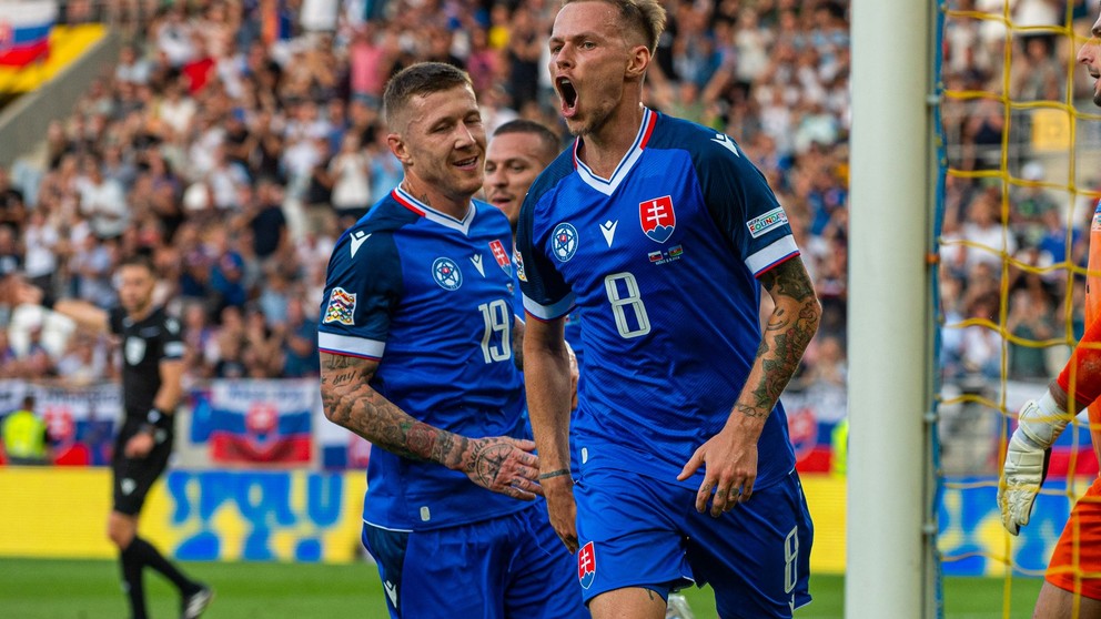 Ondrej Duda v zápase Ligy národov 2024/25 Slovensko - Azerbajdžan 2:0 (Košice, 8.9.2024).