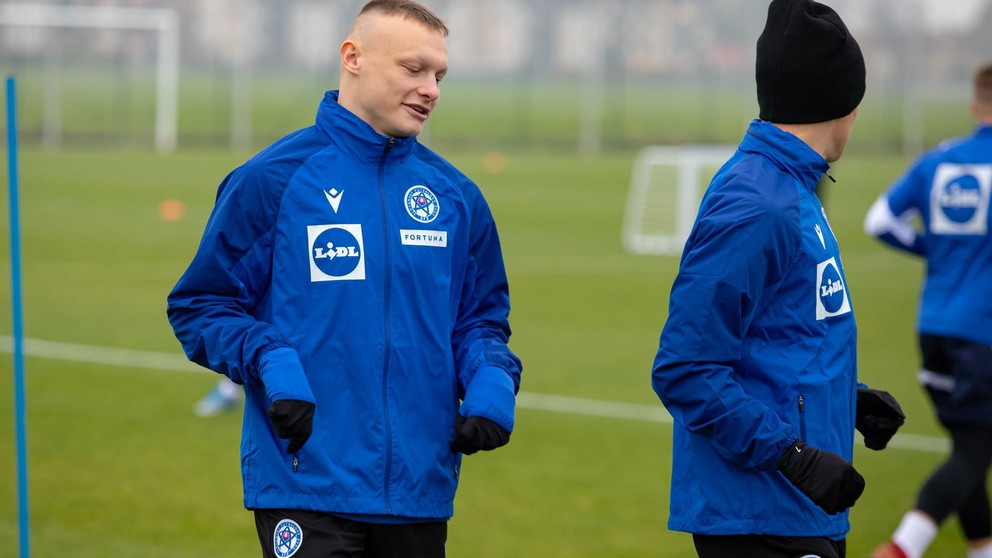 Nino Marcelli na tréningu reprezentácie do 21 rokov v Šamoríne pred dvojzápasom s Holandskom a Portugalskom (11.11.2024)