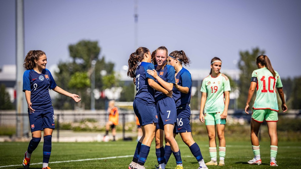 Ilustračná snímka zo zápasu Slovensko WU17 - Maďarsko WU17 1:0 (28.08.2024, Dunajská Streda).