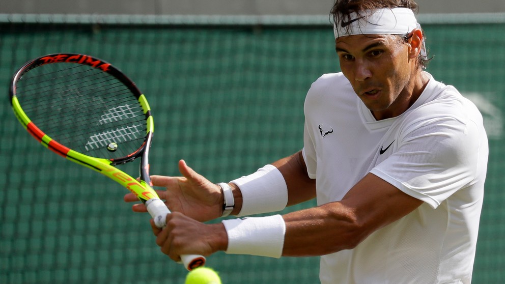 Rafael Nadal počas Wimbledonu 2019.