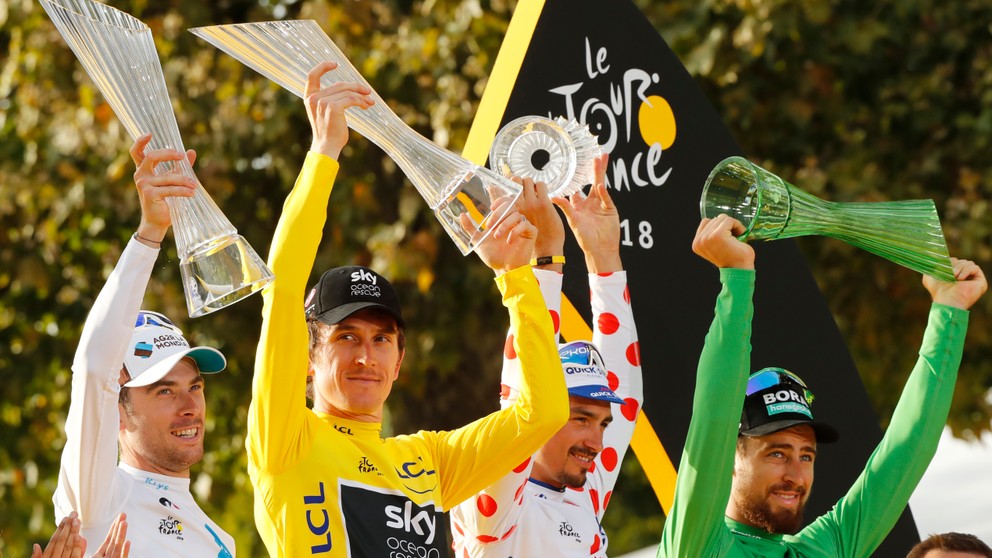 Víťazi jednotlivých kategórií na Tour de France 2018.