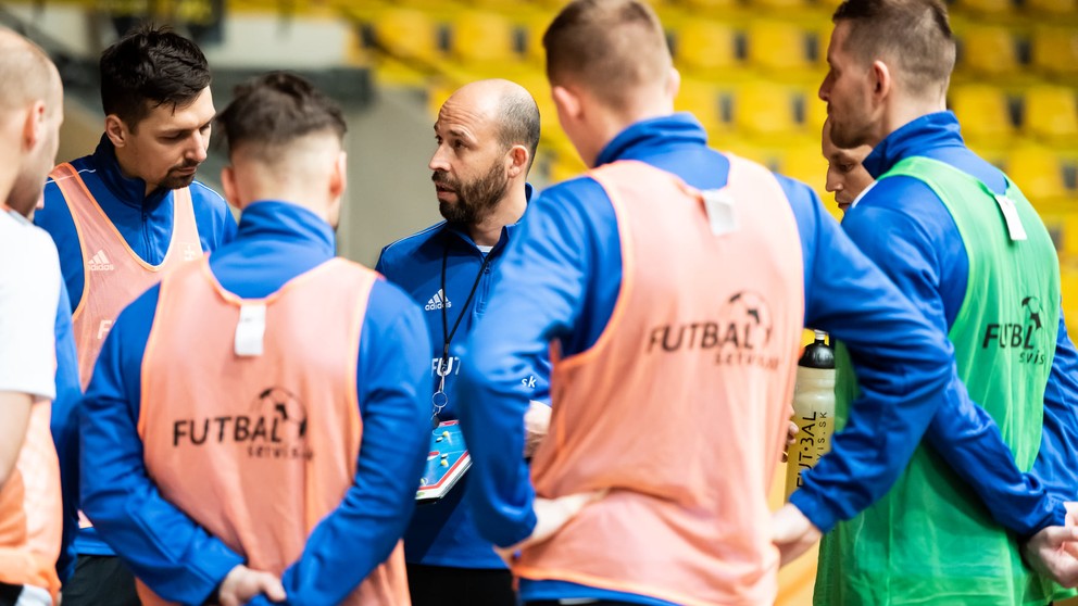 Tréner slovenskej futsalovej reprezentácie Marián Berky.